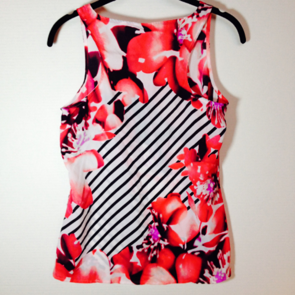 *3/$25* Worthington Sheer Floral & Stripe Camisole - Picture 4 of 4